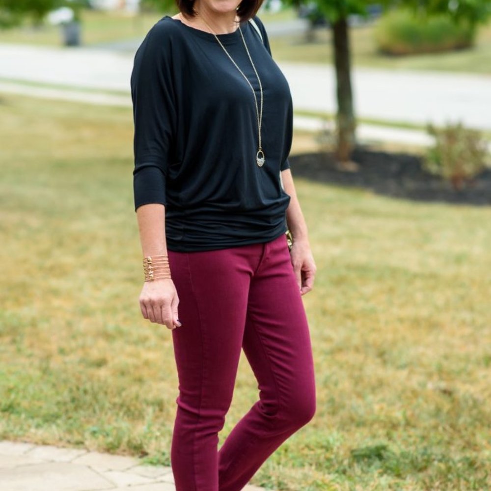 41 Hawthorne Queensland Dolman Jersey Knit Top